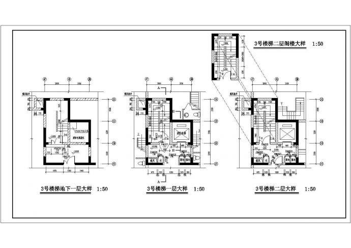 大院设计楼梯与电梯施工图_图1