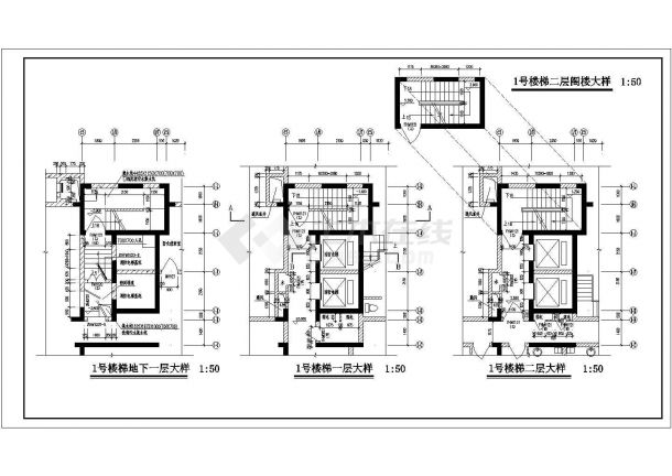 大院设计楼梯与电梯施工图-图二