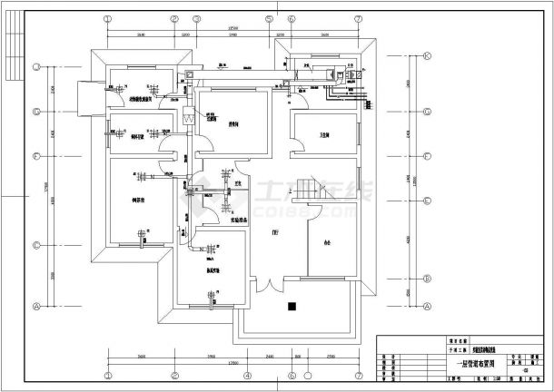药厂动物房净化空调安装设计cad施工图-图二