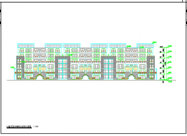某地L3型花园洋房住宅建筑设计施工CAD图-图二