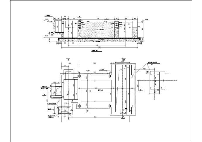 某地锅炉房设备基础结构施工图（含沉淀循环水池）_图1