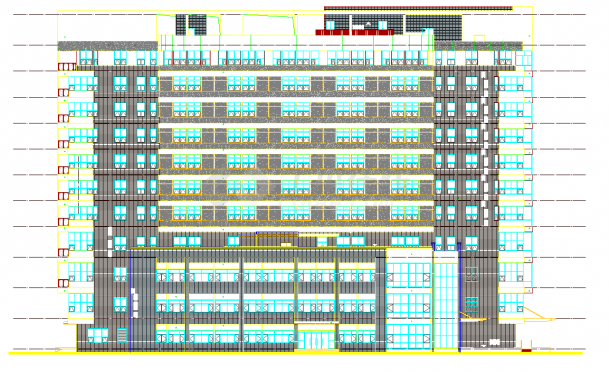 [山东]某十一层医院门诊住院楼建筑施工图案例-图一