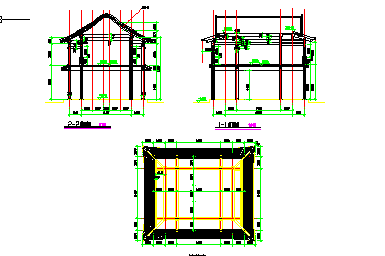 仿清式歇山古建cad设计施工图