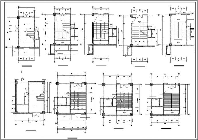 大型商场建筑施工cad图（平面图，立面图，剖面图）_图1