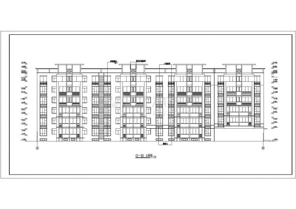 某地六层砖混结构住宅楼建筑设计施工图-图二