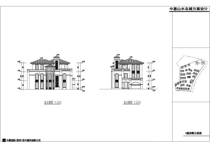 某10.1*18.6m双拼别墅建筑设计施工图_图1