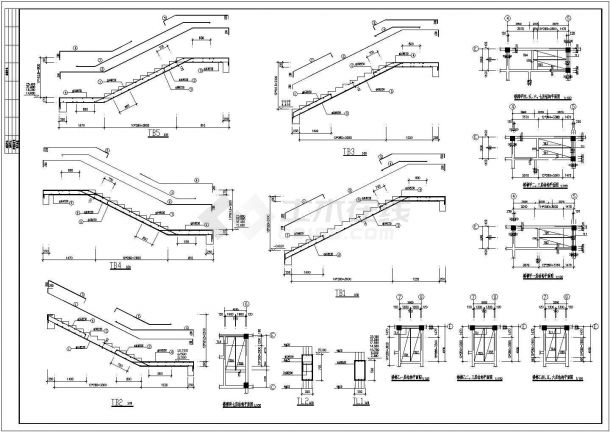 山东某房地产公司框架结构综合楼方案CAD图纸-图二