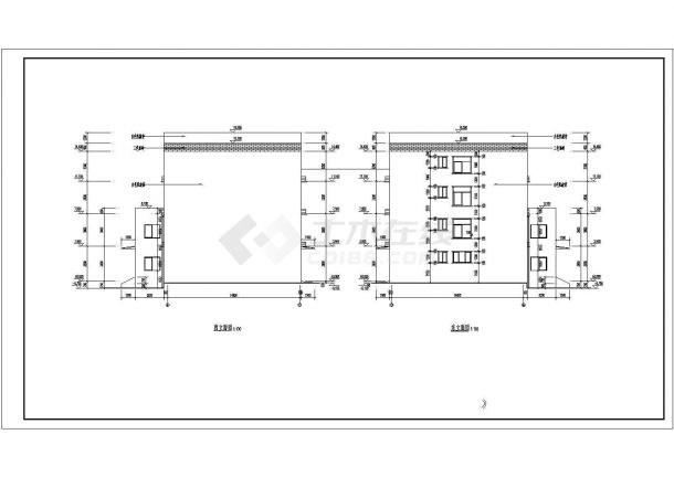 某地办公楼整套建筑CAD设计施工图纸-图一