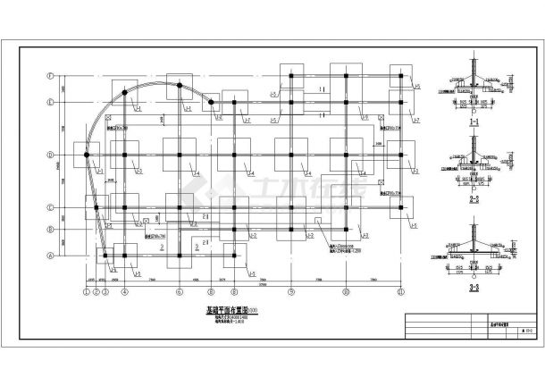 综合楼服务楼建筑结构施工全套方案设计图-图二