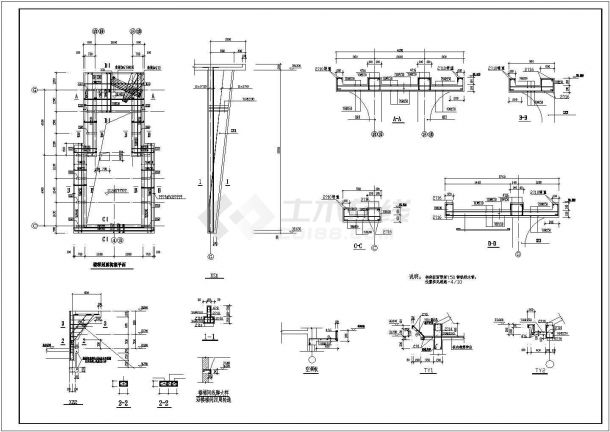 公司办公室房间建筑结构施工设计方案图纸-图二