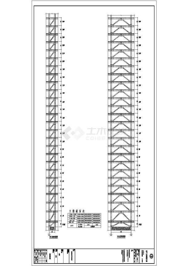 某地高层钢结构办公楼建筑CAD设计施工图-图一