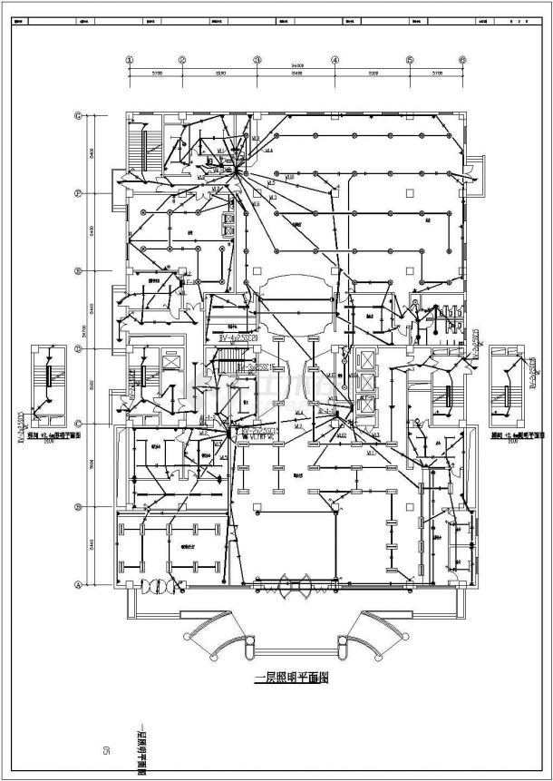 高层宾馆电气设计方案及施工全套CAD图纸-图一