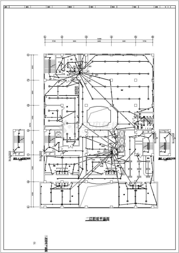 高层宾馆电气设计方案及施工全套CAD图纸-图二