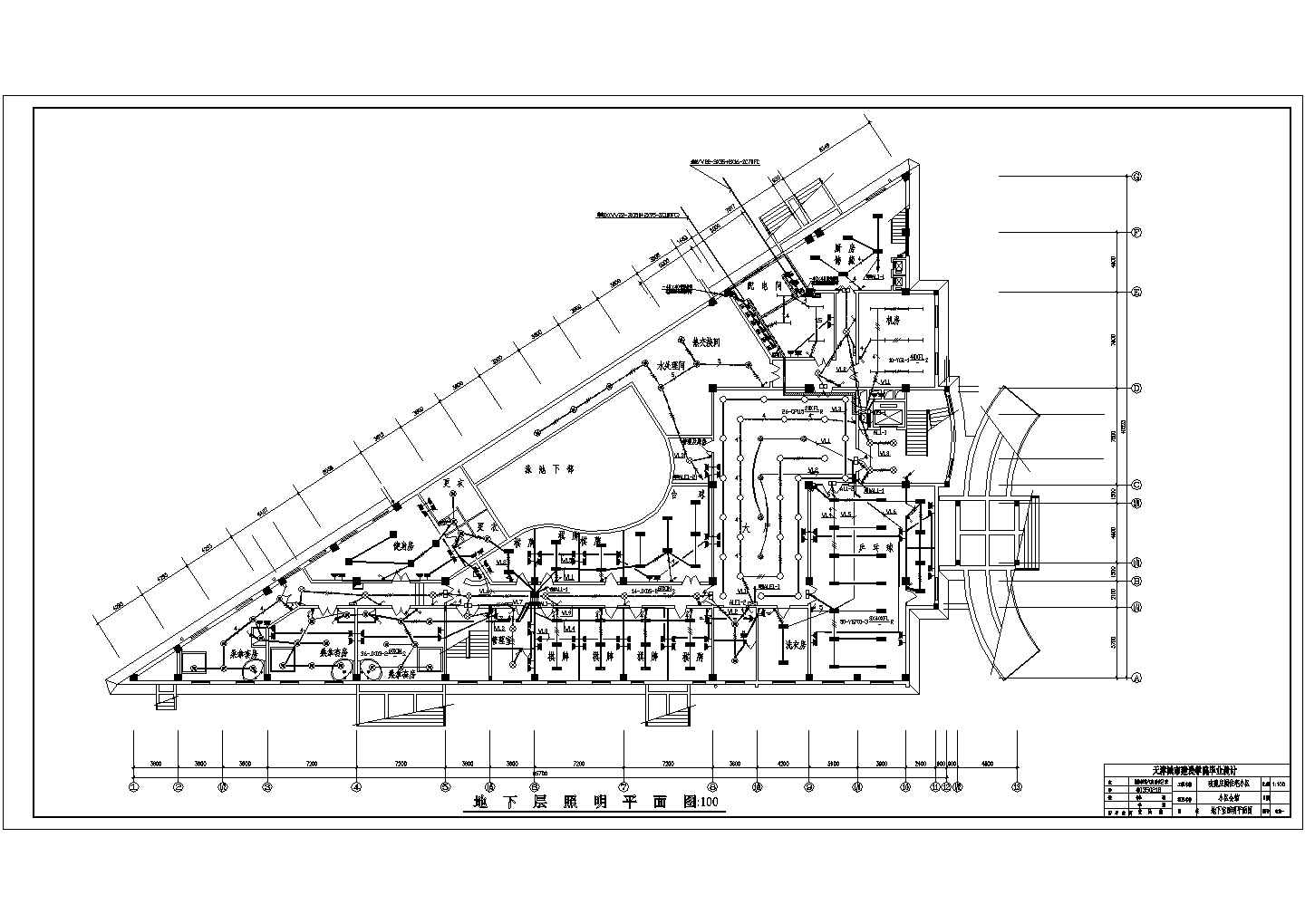 酒店电气设计方案及施工全套CAD平面图纸