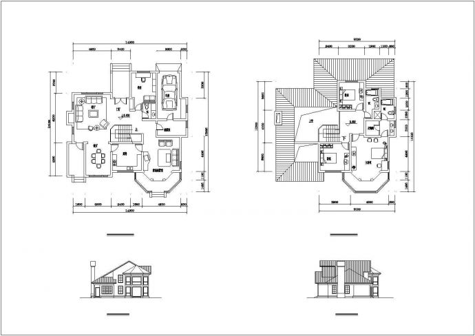 框架结构261平方米别墅建筑设计施工图_图1