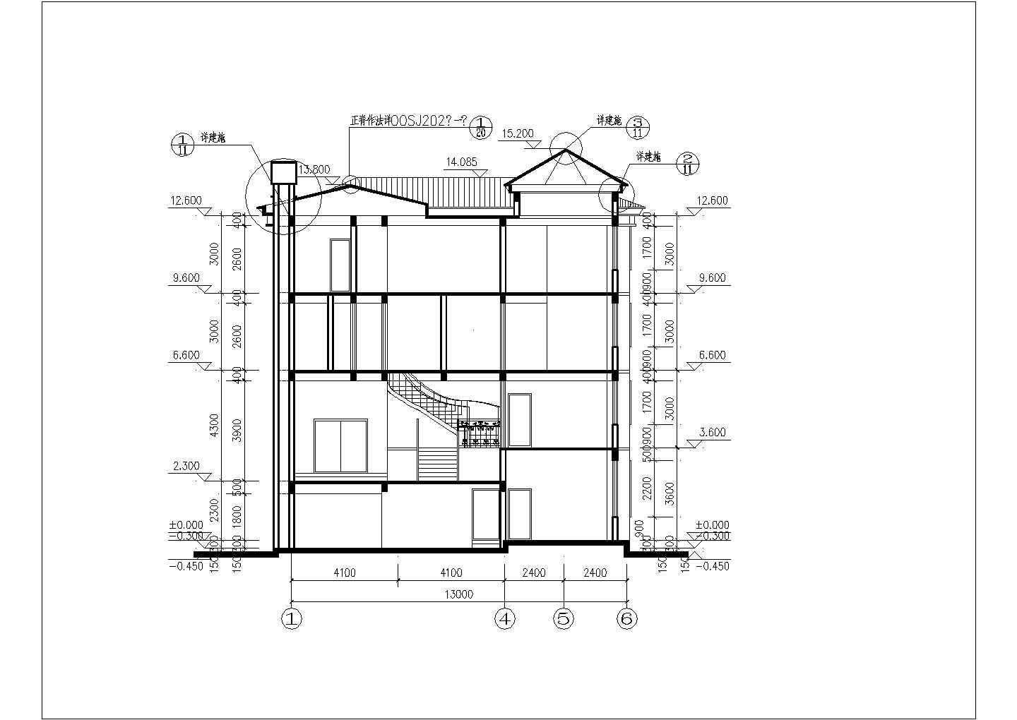 某地钢结构150平米别墅建筑设计施工图