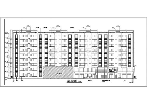 某地9层框架结构住宅楼建筑设计施工图-图一