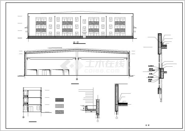 某轻钢结构单层厂房建筑设计施工图-图二