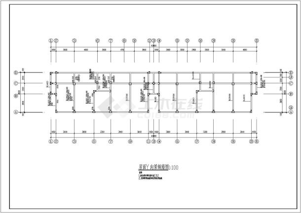 某地区异型柱结构住宅施工CAD图-图一