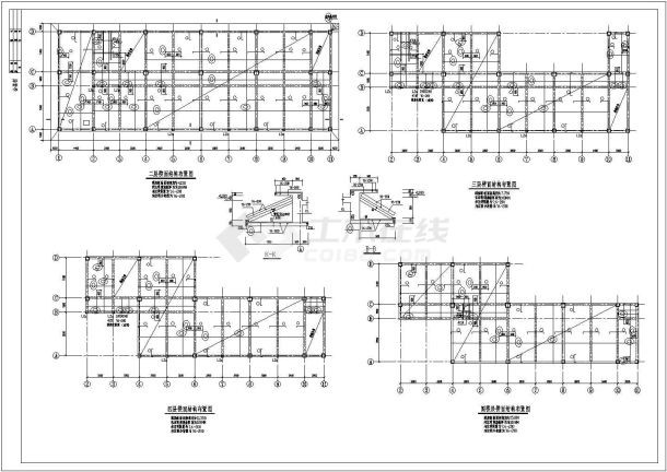 某地区银行分行建筑结构设计CAD图-图二