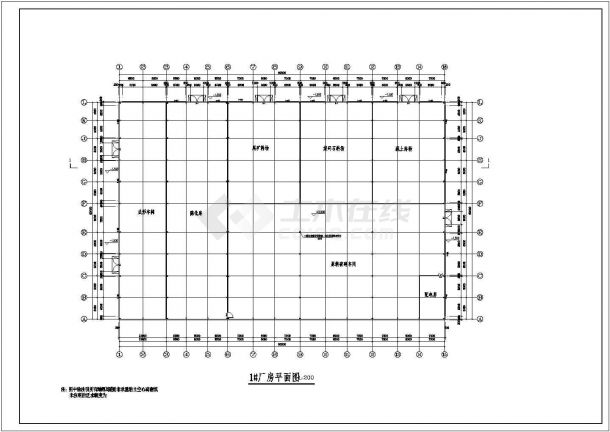 某地区单层钢结构厂房结构设计施工图-图二