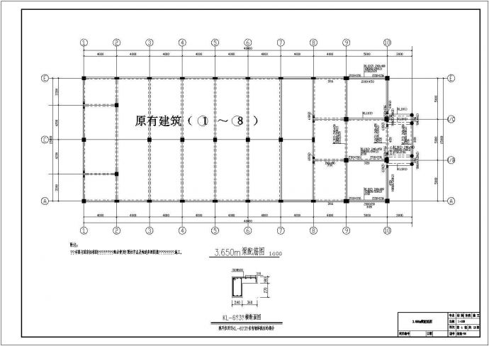 框架结构教堂结构cad设计施工图_图1