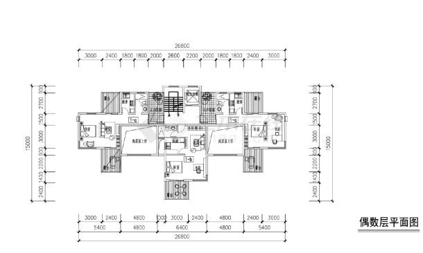 11F-70 50 70-某高层户型CAD图.dwg-图一