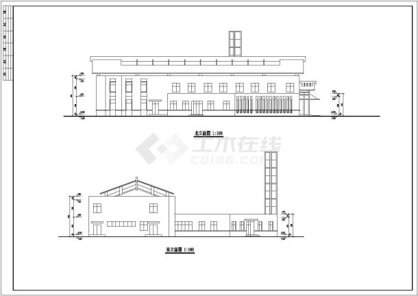 某三甲医院初步设计传染病房建筑CAD图-图二