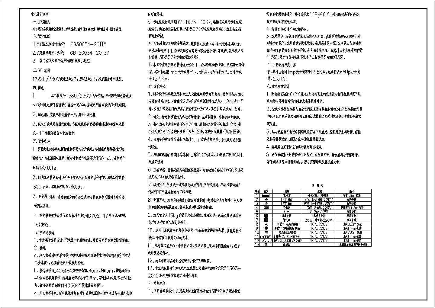 水家湖公共厕所电气设计平面图