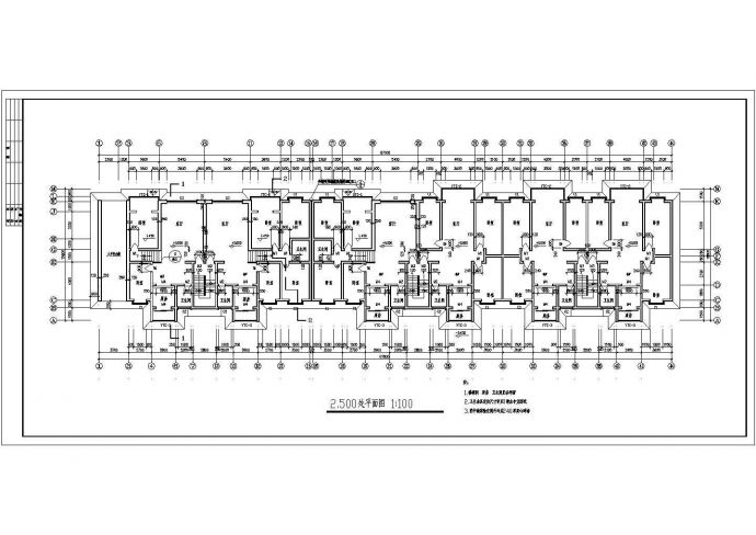  六层三单元5583平米两种户型节能住宅CAD设计图_图1