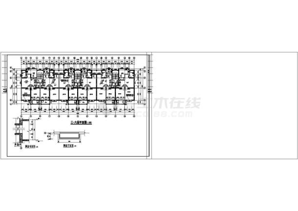  六层加1阁楼层框架结构住宅建筑施工图-图二