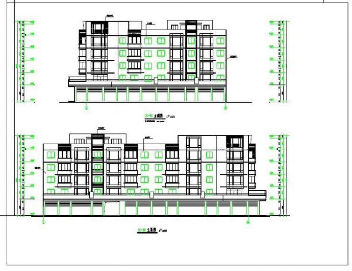  六层L型住宅三单元混合户型cad设计图_图1
