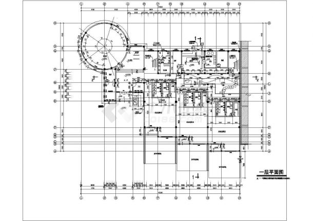 3层幼儿园建筑cad全套方案详细设计图-图一