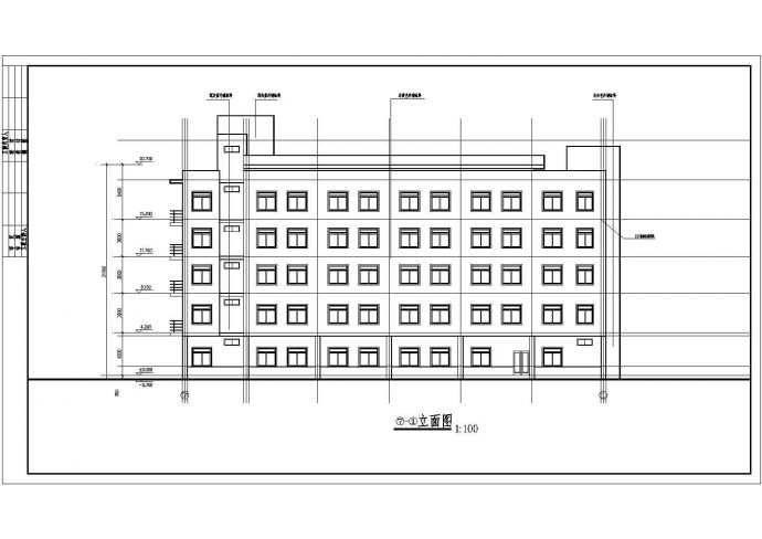 某地六层框架结构综合楼建筑方案图_图1