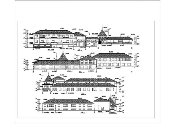  二层2567.5平米幼儿园cad全套方案设计图-图二