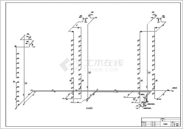 某高层楼房给排水系统设计施工CAD图-图一