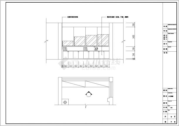 某两层高档别墅装饰设计方案CAD图纸-图二