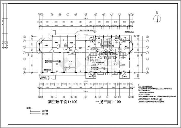 xx小型公寓的全套建筑CAD设计图纸-图一