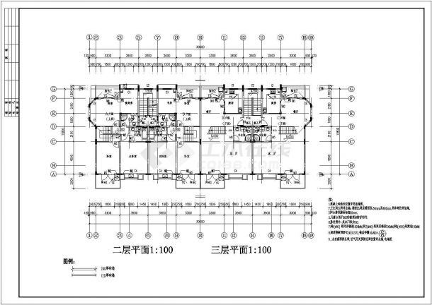 xx小型公寓的全套建筑CAD设计图纸-图二