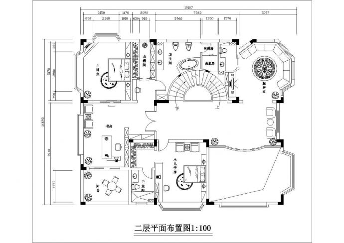 某地区别墅室内装修设计cad方案图纸_图1