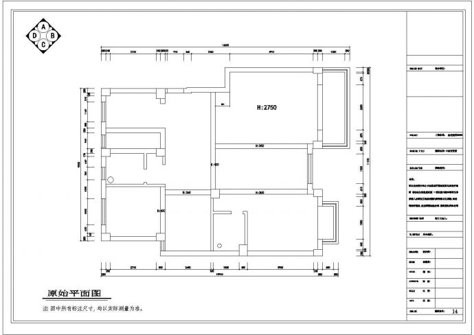 星海家苑三室两厅两卫家装室内设计图_图1