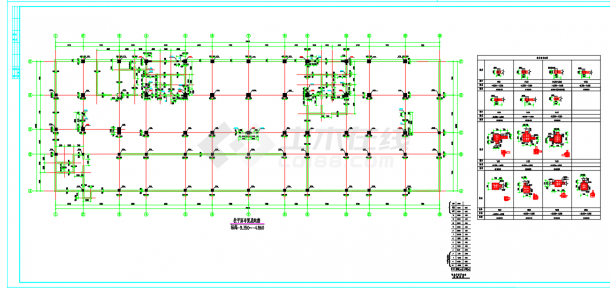 某框剪结构大厦商住楼结构设计施工CAD图-图二