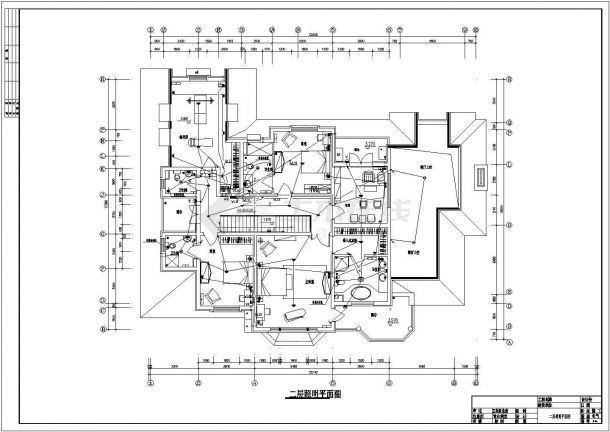 一栋2层的砖混结构别墅电气设计施工图-图二