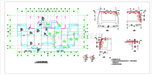 某地十三层框剪结构住宅结构施工CAD图-图二