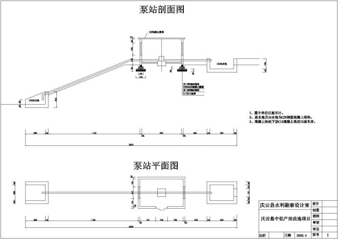 庆云县中低产田改造项目设计结构钢筋图_图1