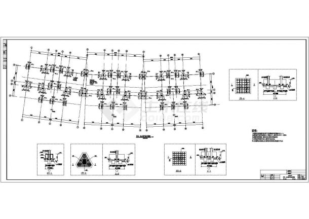 某小区6层花园洋房结构设计施工图-图二