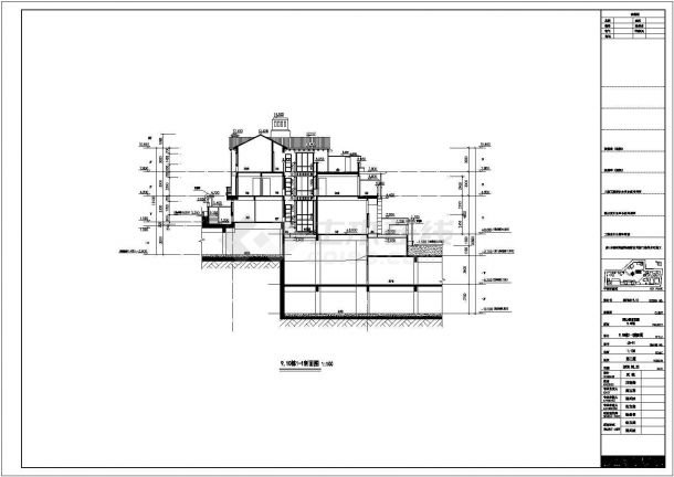 某地三层西班牙风格别墅建筑框架结构设计方案图-图一