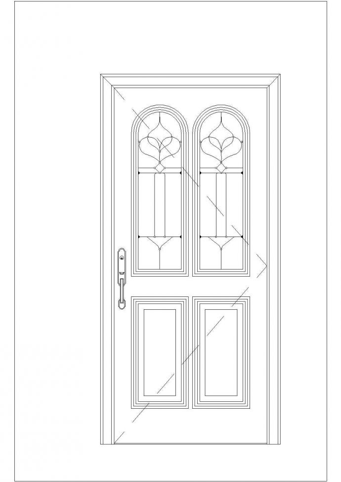室内装修各式门大样的cad立面设计图纸_图1