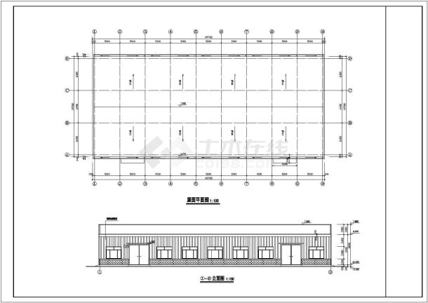 某地新型钢结构小厂房结构设计施工图-图二