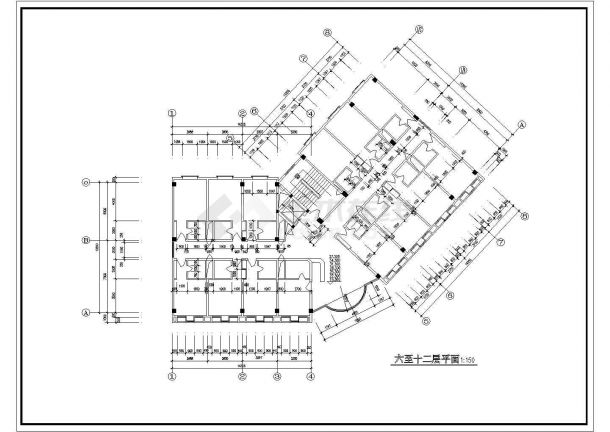 城市酒店建筑结构施工设计方案图纸-图二